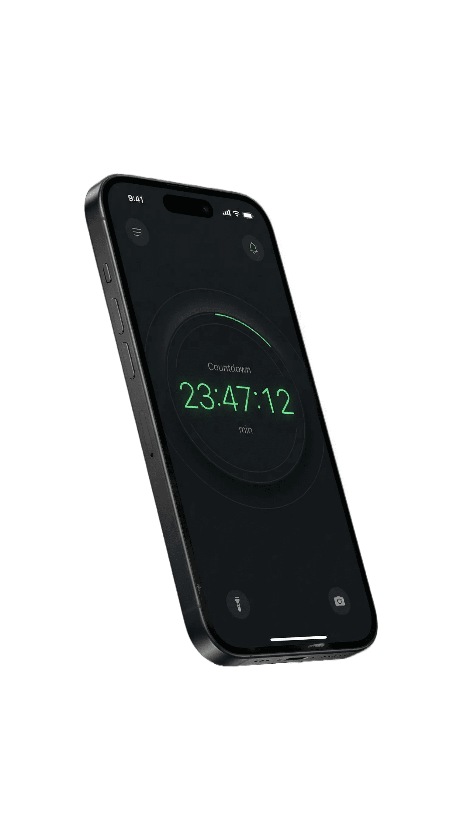 holdin app — countdown timer on iPhone